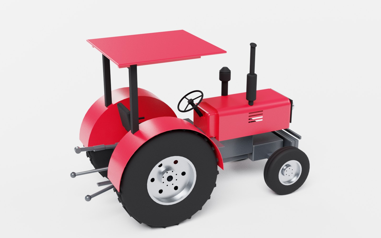 The LT-50 tractor, ray traced in Litmux Studio